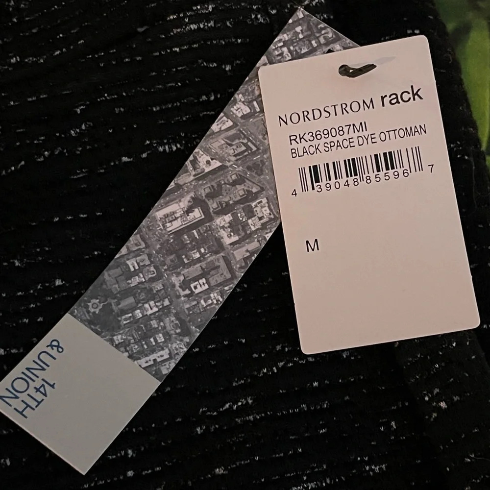 14th & UNION Size Medium Ottoman Jacquard Knit Pencil Skirt Black Pull-on NWT - Picture 8 of 8